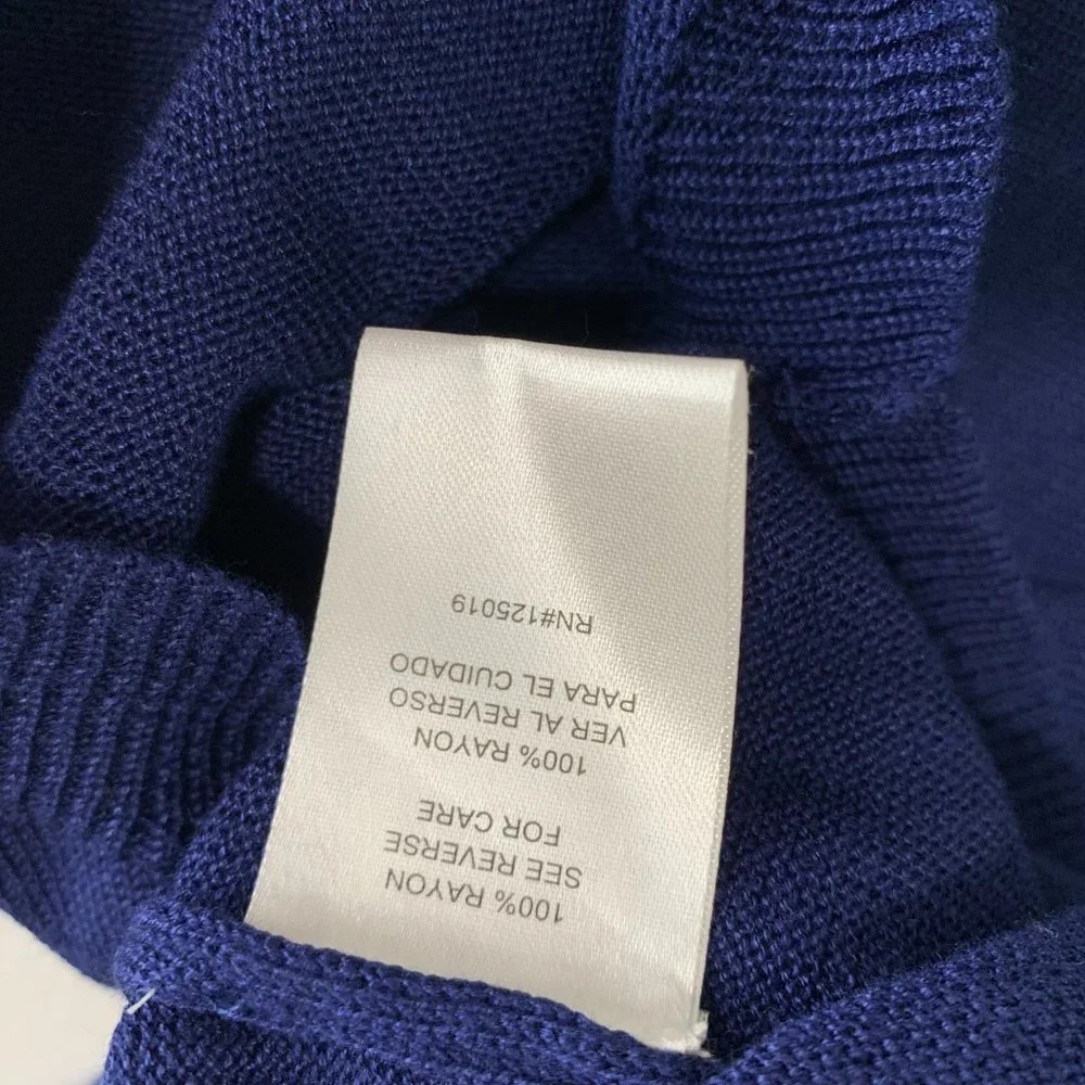 Joseph A. Lightweight Long Sleeve Royal Blue V Neck Cardigan Sweater Size Small